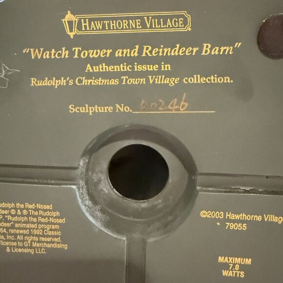Hawthorne Village - "Watch Tower and Reindeer Barn" Piece - Picture 5 of 9